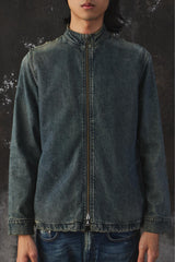 A.P.C Denim Jacket Faded Design Style 法國品牌 做舊復古拉鍊騎士夾克