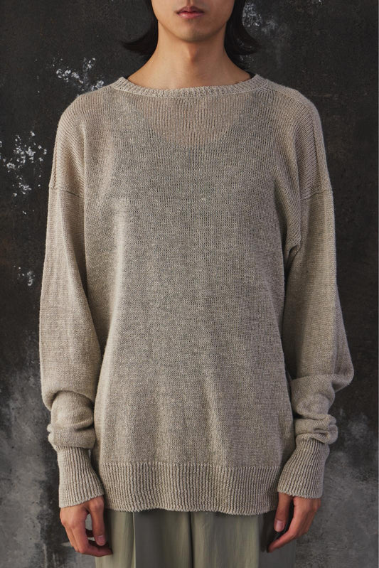comoli 22SS Hemp Gansey Knit 日本極簡品牌 天然苧麻針織上衣