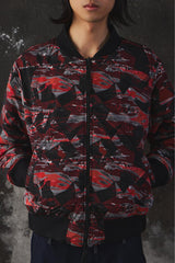white Mountaineering × FIELD CAMO PRINTED TAFFETA REVERSIBLE MA-1尼龍防水飛行外套 雙面穿