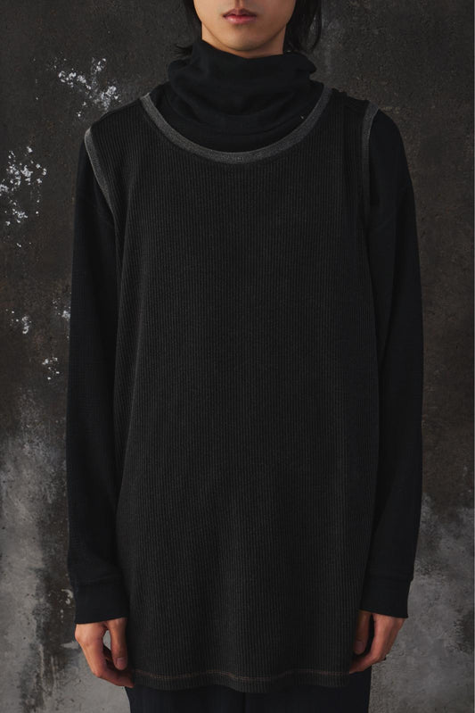 Professor E-22SS E Waffle Vest Black