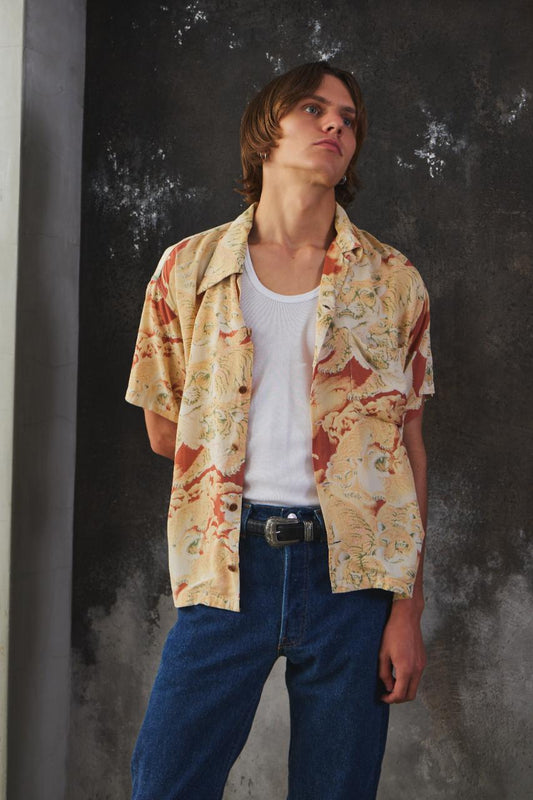 Sun Surf “FIRELAND”Tiger Pattern ALOHA SHIRT 火地島虎紋夏威夷襯衫