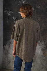 CONFECT Cotton Linen Gingham Check Open Collar Shirt 日本設計師品牌 棉麻格紋開襟襯衫