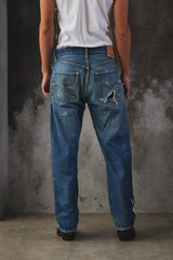 Vintage 1960s Distressed Levi's 501 "Big E" Selvedge Denim Jeans Factory2 60 年代原版 磨損破壞感赤耳丹寧牛仔褲