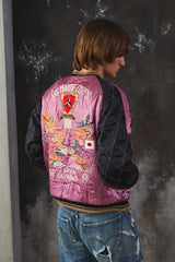 Tailor Toyo Velvet × Quilted Satine Reversible Souvenir Jacket "3rd Marine Division"