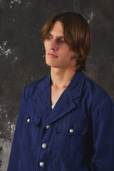 60s French Fireman Cotton Canvas Work Jacket法國公發消防員棉帆布工裝外套