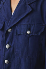 60s French Fireman Cotton Canvas Work Jacket法國公發消防員棉帆布工裝外套