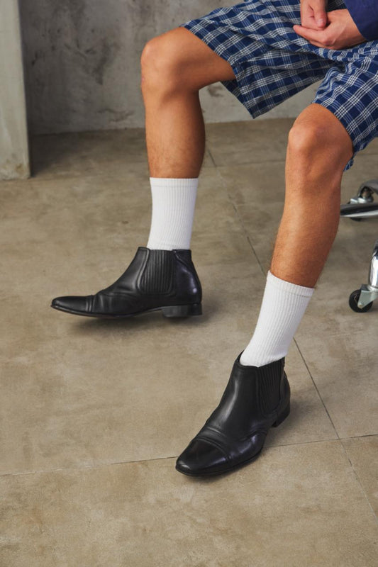 Bally "Lucien" Vintage Cap-Toe Chelsea Boots經典橫飾皮革切爾西靴