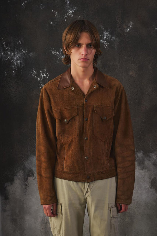 Vintage 1950s~60s Levi's "Shorthorn" Suede Western Jacket 短角牛頭標 麂皮西裝領外套