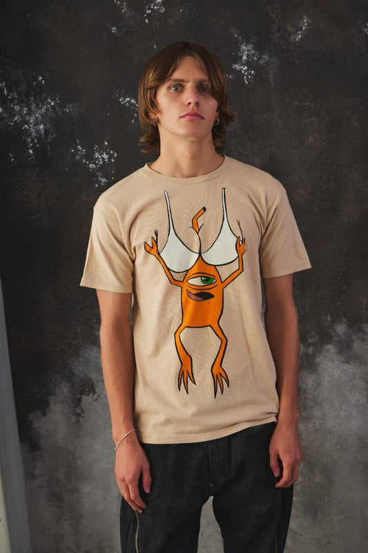 Toy Machine "Cyril the Crab" Bra Graphic Sand Tee 獨眼螃蟹怪內衣印花短T