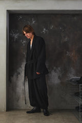 S'YTE Yohji Yamamoto Cotton/Linen Dungaree Belted Jacket 山本耀司支線 棉麻混紡綁帶粗斜紋布夾克