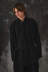 S'YTE Yohji Yamamoto Cotton/Linen Dungaree Belted Jacket 山本耀司支線 棉麻混紡綁帶粗斜紋布夾克