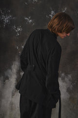 S'YTE Yohji Yamamoto Cotton/Linen Dungaree Belted Jacket 山本耀司支線 棉麻混紡綁帶粗斜紋布夾克