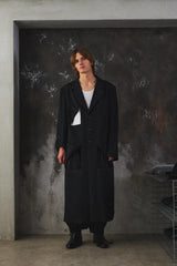 Yohji Yamamoto POUR HOMME Wool Gabardine Diagonal Button Long Jacket 山本耀司 斜向鈕扣長款大衣 全新含吊牌