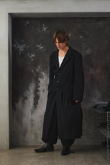 Yohji Yamamoto POUR HOMME Wool Gabardine Diagonal Button Long Jacket 山本耀司 斜向鈕扣長款大衣 全新含吊牌