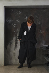 Yohji Yamamoto POUR HOMME Wool Gabardine Diagonal Button Long Jacket 山本耀司 斜向鈕扣長款大衣 全新含吊牌
