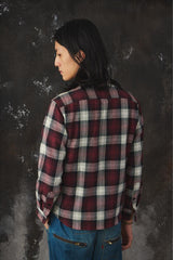 CALEE Japan Plaid Flannel Shirt Heavyweight Amekaji Workwear Red/Black CALEE 日本騎士工裝品牌厚磅隱格紋襯衫 全新