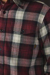 CALEE Japan Plaid Flannel Shirt Heavyweight Amekaji Workwear Red/Black CALEE 日本騎士工裝品牌厚磅隱格紋襯衫 全新
