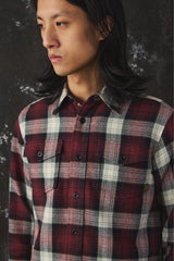 CALEE Japan Plaid Flannel Shirt Heavyweight Amekaji Workwear Red/Black CALEE 日本騎士工裝品牌厚磅隱格紋襯衫 全新