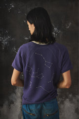 Vintage Levi’s Strauss Sportswear Purple Constellation Moon Embroidery Sweatshirt 復古星座月亮紫色手縫刺繡短袖衛衣
