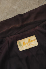 Vtg 50s Mac Murray Western Gabardine Jacket Black with Smile Pockets Mac Murray 50 年代華達呢西式刺繡外套 黑色微笑口袋復古夾克
