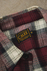 CALEE Japan Plaid Flannel Shirt Heavyweight Amekaji Workwear Red/Black CALEE 日本騎士工裝品牌厚磅隱格紋襯衫 全新