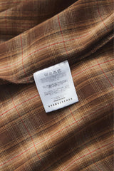 ANOWHEREMAN Over-sized Checked Flannel Shirt Raw Edge Streetwear 台灣設計師品牌 鬚邊長袖格紋襯衫
