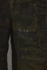SONGZIO ONZ Camo Ripstop Cargo Distressed Shorts 韓國設計師品牌 迷彩防撕裂工裝短褲