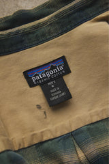 Patagonia Organic Cotton shadow plaid Flannel Shirt - Green/Blue Plaid 有機棉隱格紋長袖襯衫