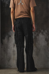 troubled waters CROSS FRINGE PANTS