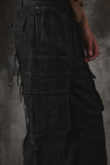 troubled waters CROSS FRINGE PANTS