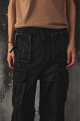 troubled waters CROSS FRINGE PANTS