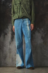 1970s Bell Bottoms Faded Jeans 70年代色落喇叭褲