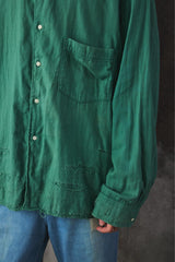 Ancellm Double Gauze Crash LS Shirt 日本設計師品牌 雙紗布破損風格長袖襯衫
