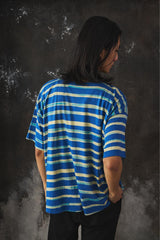 Porter Classic ARTIST BORDER T-SHIRT Blue 日本設計師品牌 藝術家條紋短T