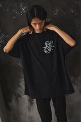 SHINYAKOZUKA PICTURESQUE 'S' COLOURLESS BLACK 日本設計師品牌 S草寫字母短T