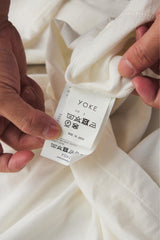 YOKE Cotton Long Sleeve T-Shirt Off White 日本設計師品牌 棉質米白色長袖 T 恤