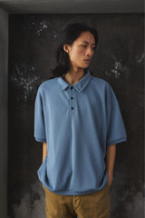 UNTRACE 25SS 268 POLO SHIRT SSL AIR FORCE BLUE 日本設計師品牌 寬幅厚磅POLO衫
