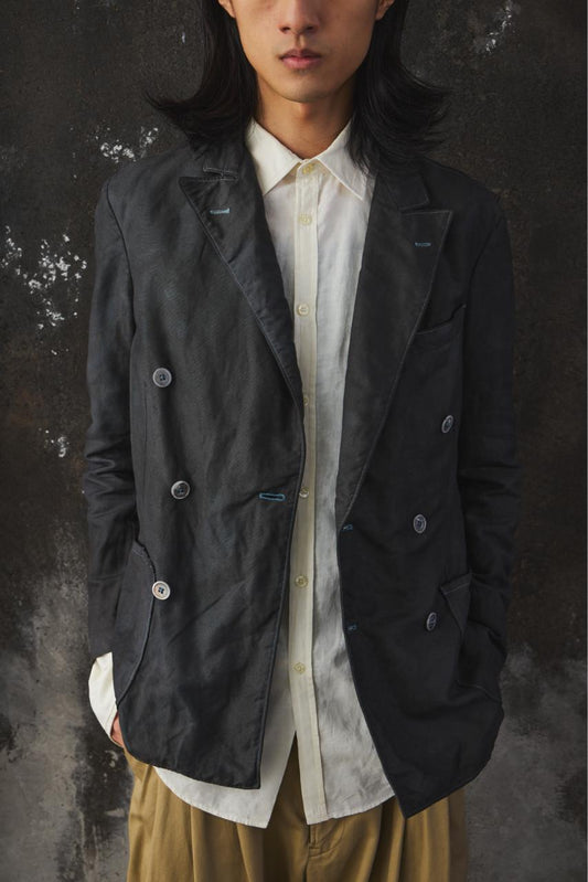 Polo by Ralph Lauren Garment Dyed Double-Breasted Jacket Over-dyed Black 後染工藝雙排釦休閒夾克