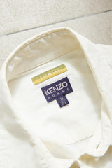 KENZO HOMME Vintage White Slim Fit Shirt 復古白色合身剪裁長袖襯衫 可使用袖釦