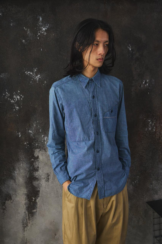 Mister Freedom "NAVAL BASE" Chambray Shirt 海軍復刻青年布襯衫