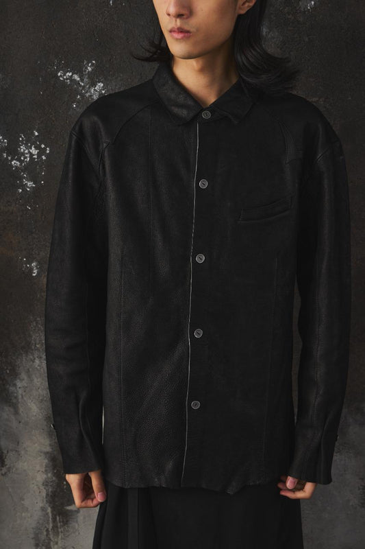 Professor E. Forgotten Materials Leather Shirt