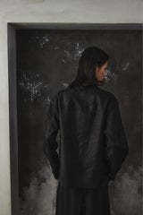 Professor E. Forgotten Materials Leather Shirt