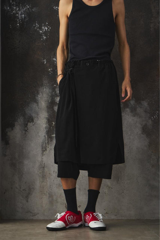 YOHJI YAMAMOTO POUR HOMME TUXEDO WRAP PANTS