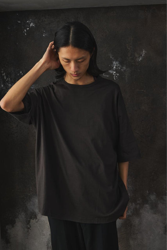 NAME. Wide-Fit Plain Crew-Neck T-Shirt