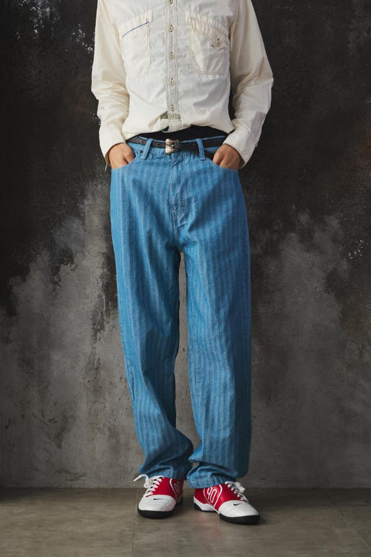 Carhartt WIP Menard Pant - Blue Rinsed 寬版單褶丹寧工裝褲 (原色/深藍刷洗)