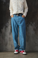 Carhartt WIP Menard Pant - Blue Rinsed 寬版單褶丹寧工裝褲 (原色/深藍刷洗)
