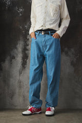 Carhartt WIP Menard Pant - Blue Rinsed 寬版單褶丹寧工裝褲 (原色/深藍刷洗)