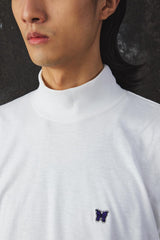 NEEDLES White Mock Neck Long Sleeve T-Shirt