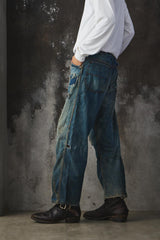 1940s USA 11oz Distressed Triple Stitch Work Pants 40年代美國製 11盎司三道車縫舊化工作褲