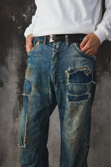 1940s USA 11oz Distressed Triple Stitch Work Pants 40年代美國製 11盎司三道車縫舊化工作褲